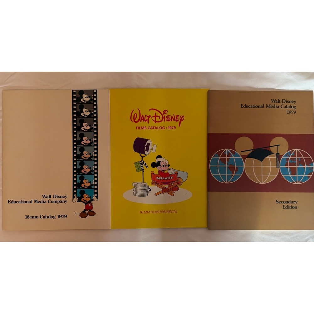 Walt Disney 2 Rental films catalogs 1979 16mm Educational Family Entertainment
